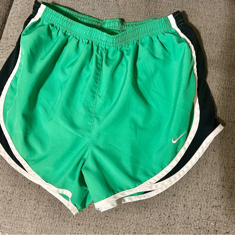 Nike Women's Teal Athletic Shorts with Black & White Trim
